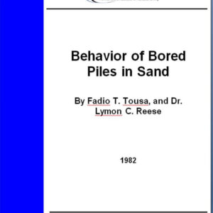 Behavior of Bored Piles in Sand