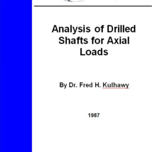 Analysis of Drilled Shafts for Axial Loads