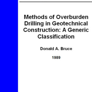 Methods of Overburden Drilling in Geotechnical Construction: A Generic Classification